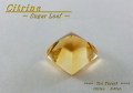 シトリン☆スクエアシェイプ10mm☆6.07ct.☆シュガーローフカット