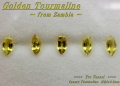 ザンビア産ゴールデントルマリン☆マーキスシェイプ5ｘ2.5mm☆5ピース約0.61ct☆パッケージ商品
