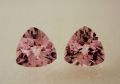 【アクセサリールース】【ペアルース】優しいピンクの輝き！マダガスカル産モルガナイト　合計1.30ｃｔ．トリリアントシェイプ6mm