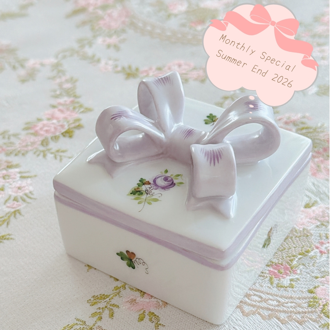 ラスト1点☆Monthly Special☆ ウィーンの薔薇　ライラック　リボンBox ラージサイズ