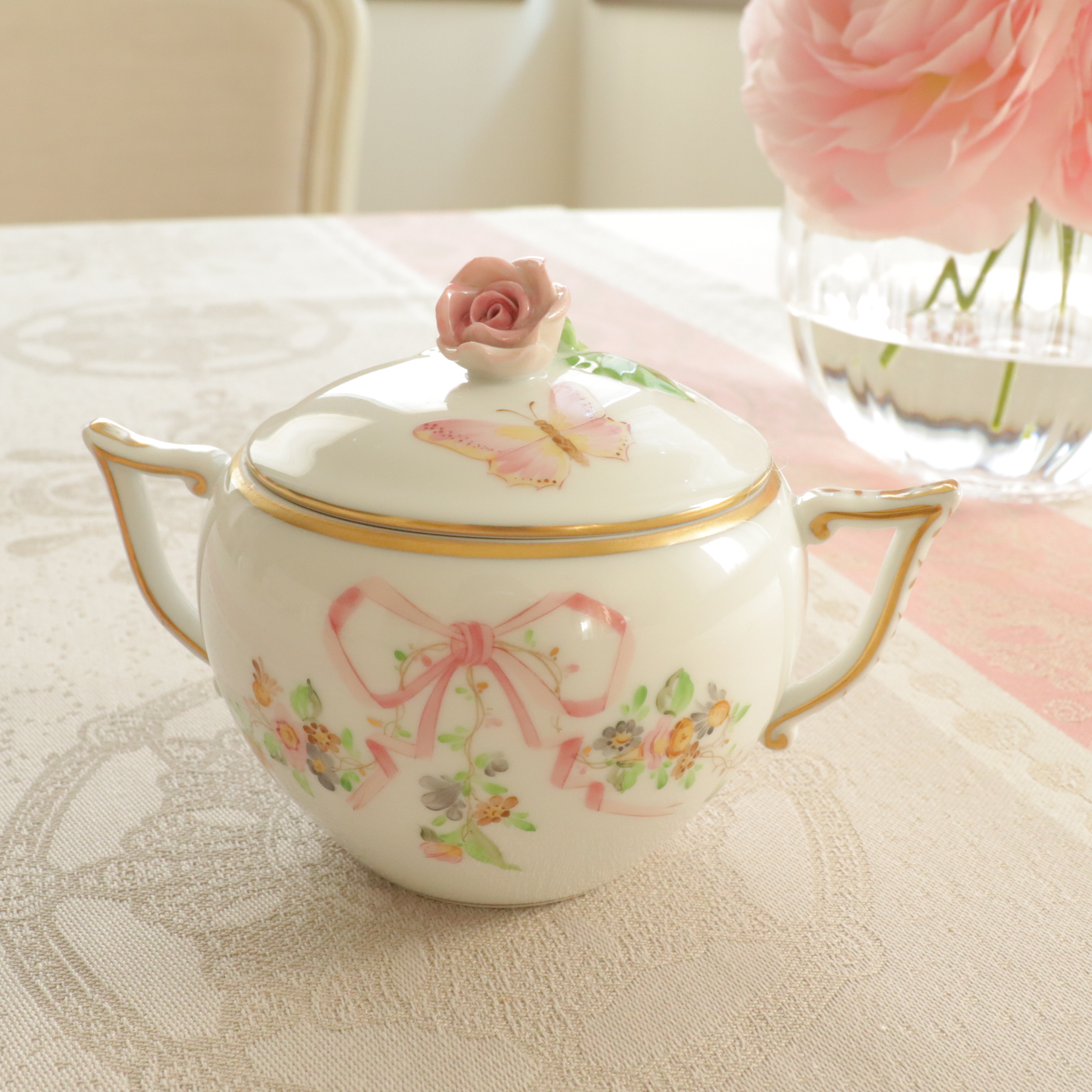 再入荷☆御会員様専用☆ヘレンド　EDEN エデン桜ピンク　シュガーポット（*シュガーポットのみ。他のものは付属しません）