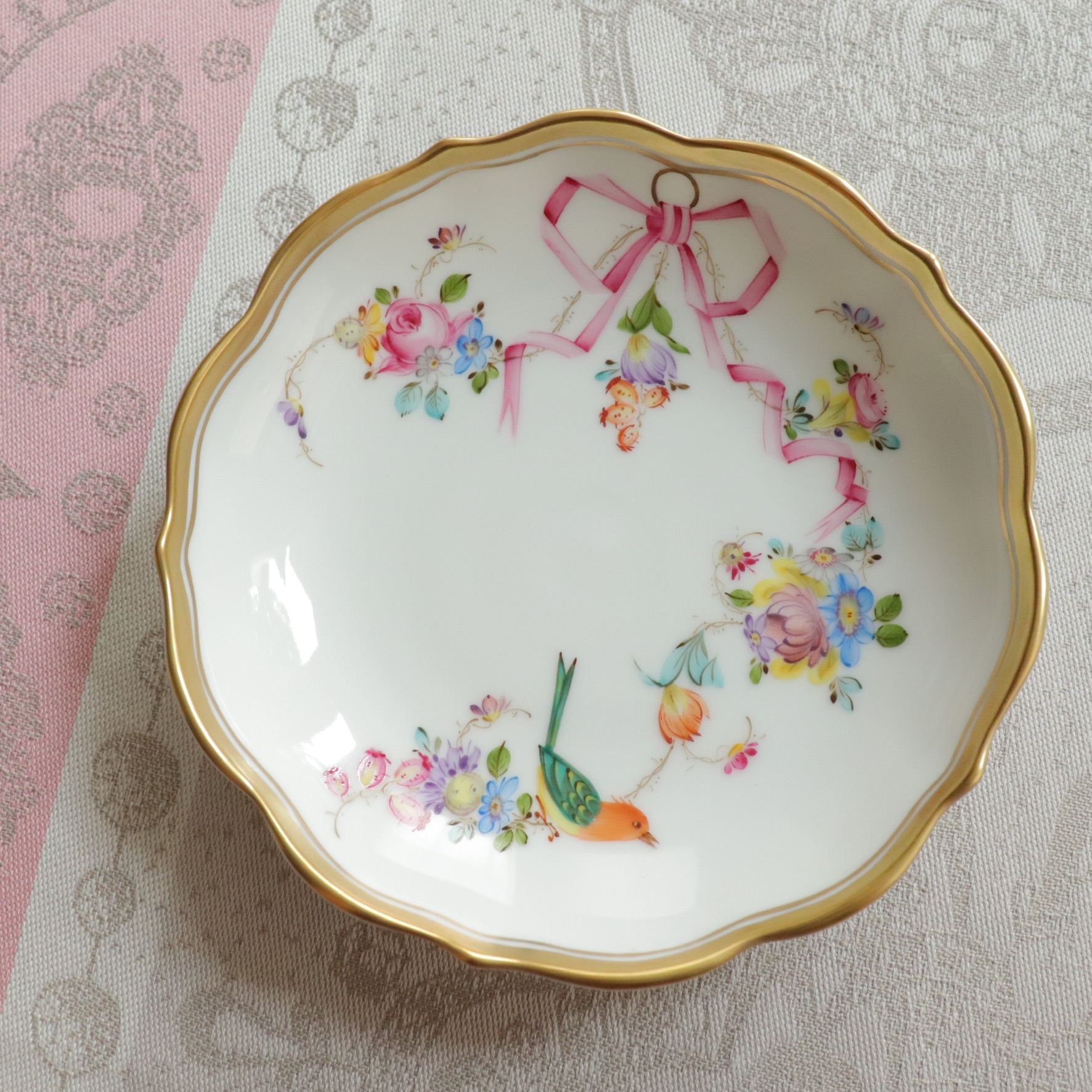 ☆マスターペインター作品☆　Herend JM 地中海の庭　１２cm　プチ皿