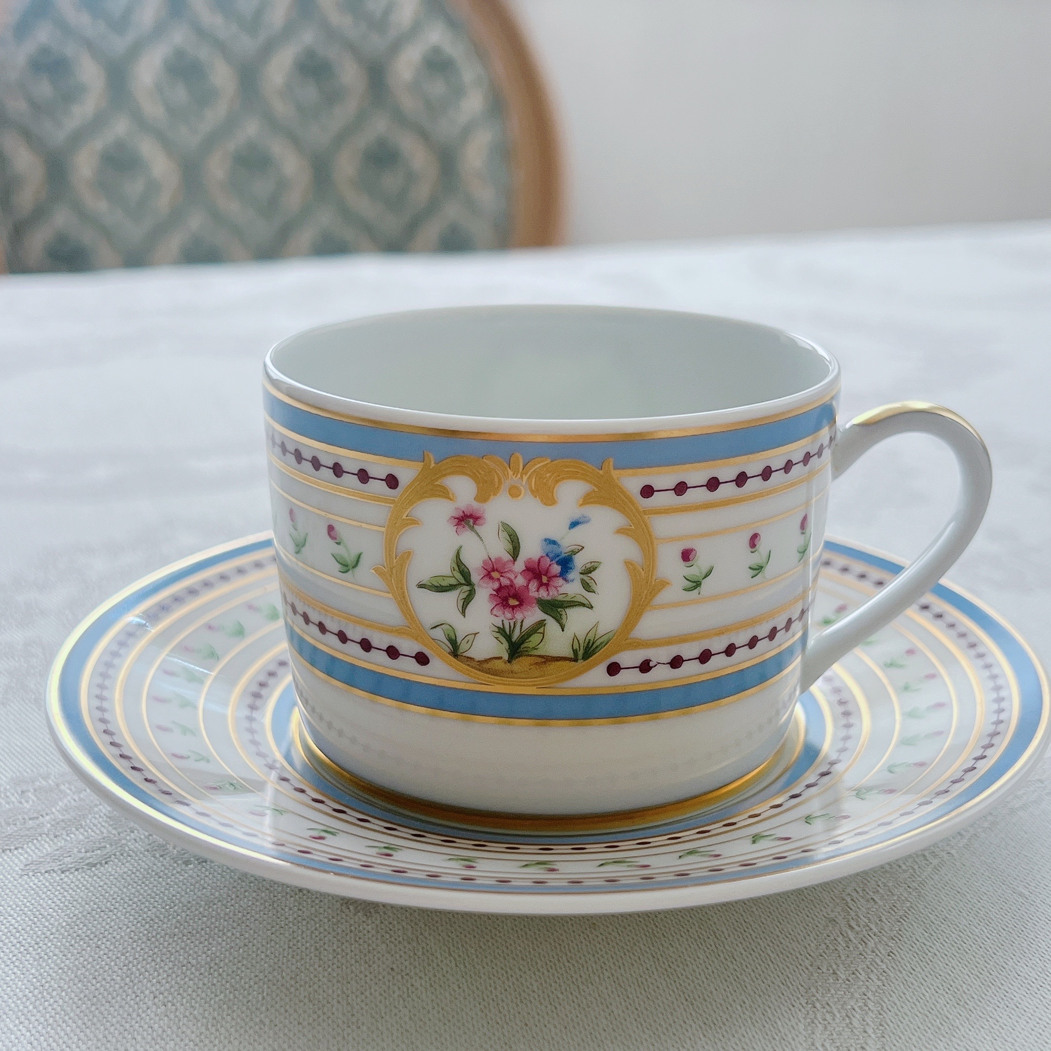 ☆再入荷待ち/6月お届け予定☆ ベルナルド　Bernardaud　オ・ジャルダン　カップ＆ソーサー　(*カップ＆ソーサーのみのご案内です。プレートは別売です。）