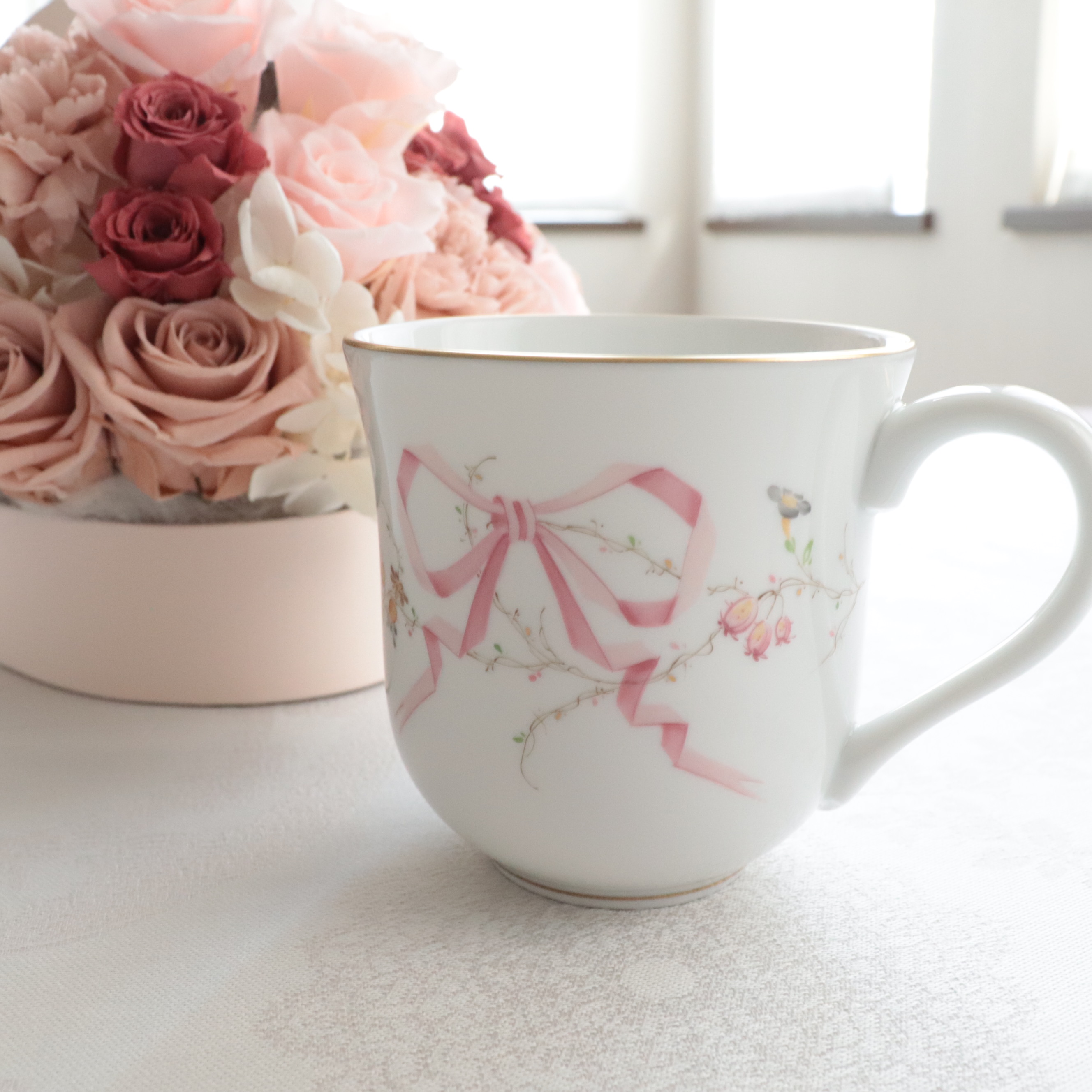 ☆お取り寄せ品☆お届けまで６ヶ月前後☆Herend EDENPS ヘレンド エデン桜ピンク シンプルシリーズ　ラージマグ