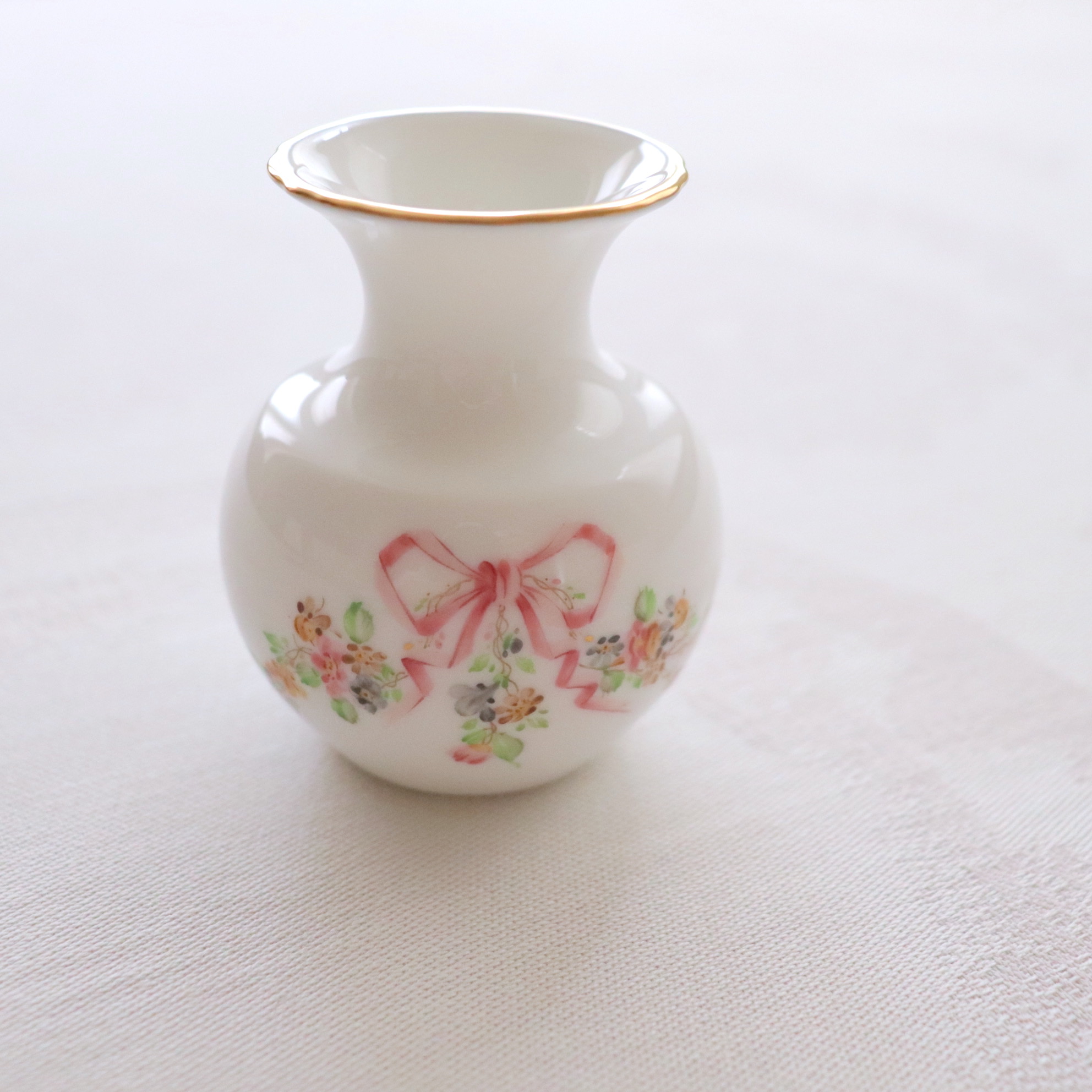 Herend EDEN 桜ピンク　ミニフラワーベース