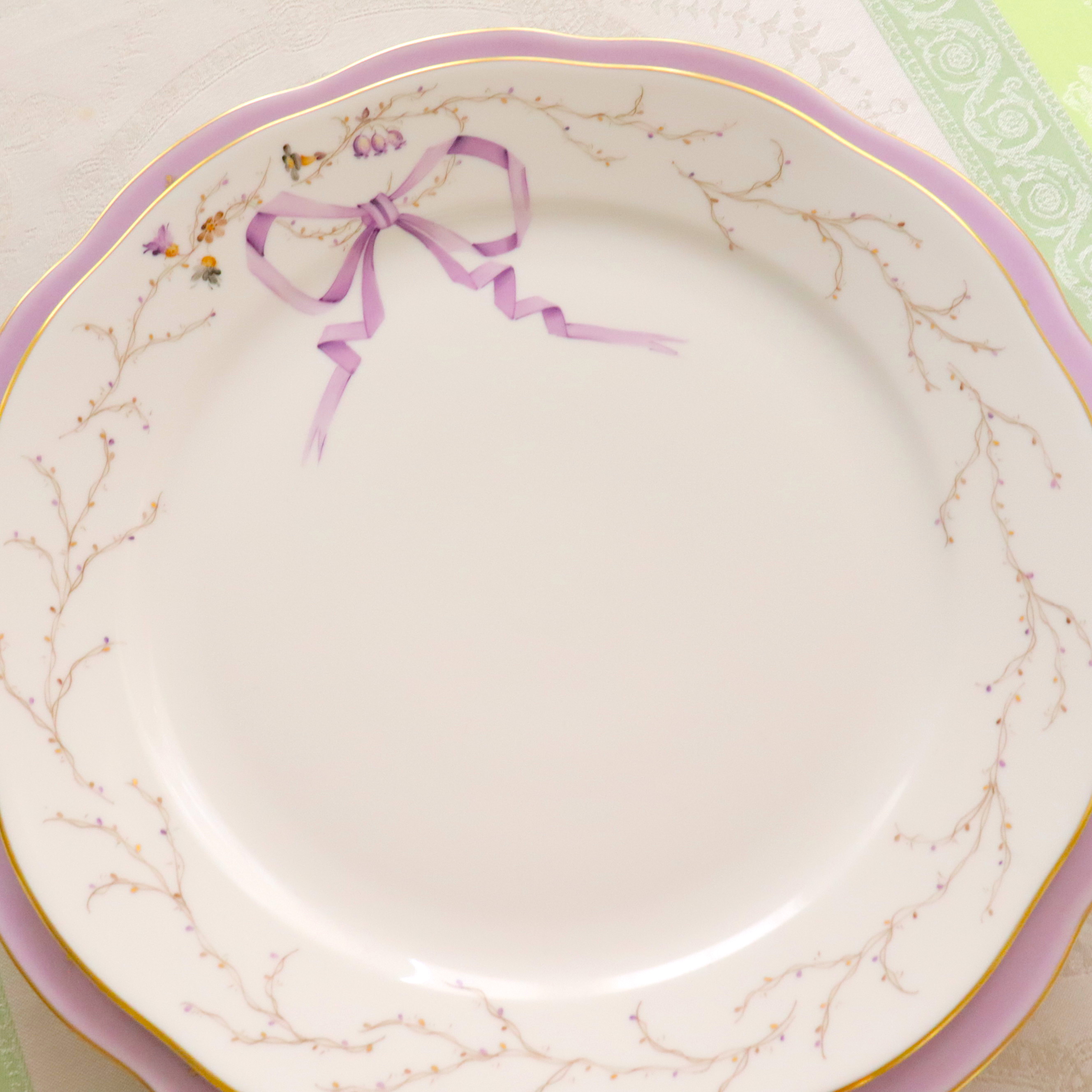 Herend EDEN シンプルエデン ディナープレート　25cm (※写真１枚目の上のプレートのみ。他のアイテムは含まれません。）