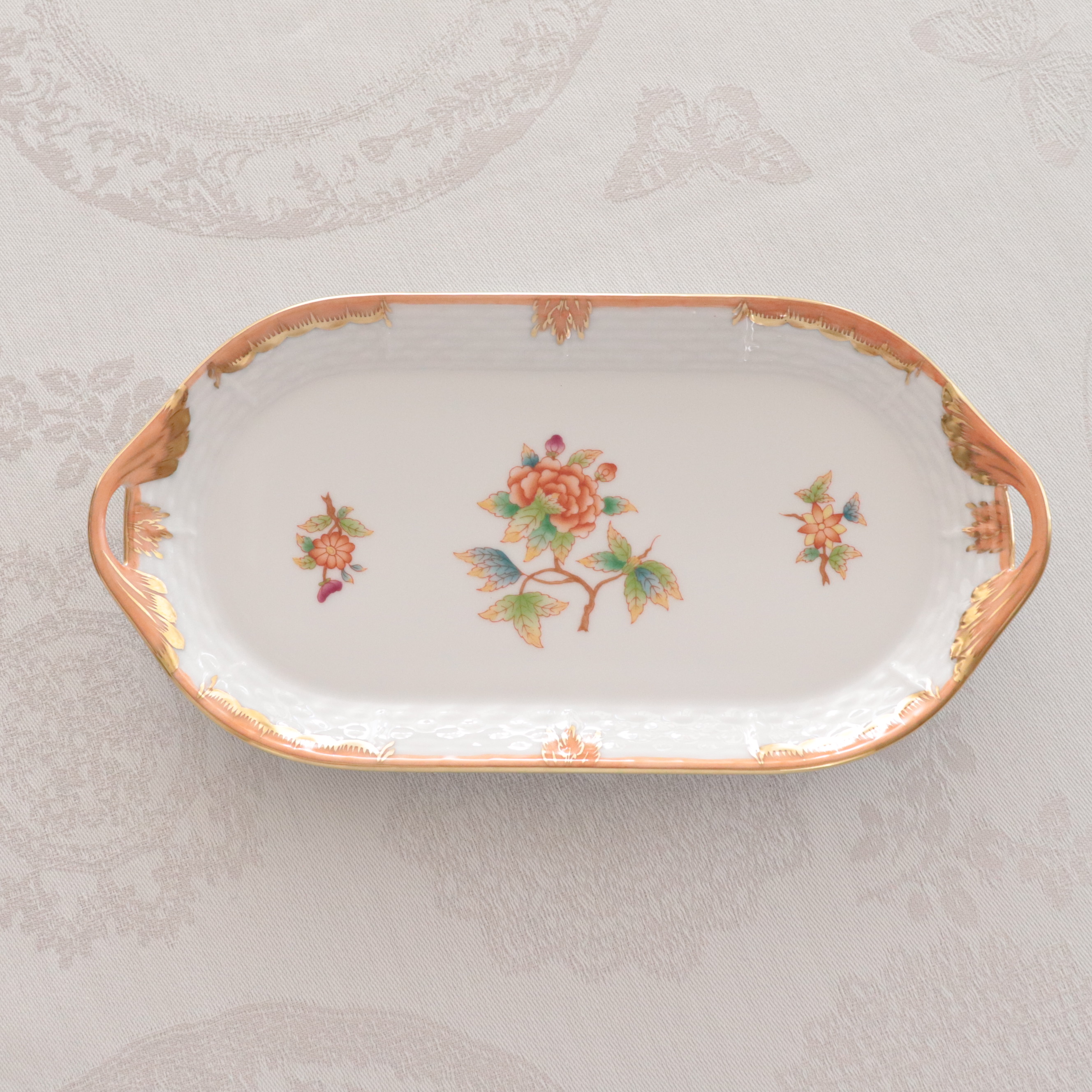 ☆再入荷☆ Herend ヘレンド　ヴィクトリア　アニバーサリー　サービストレイ（サンドウィッチプレート）