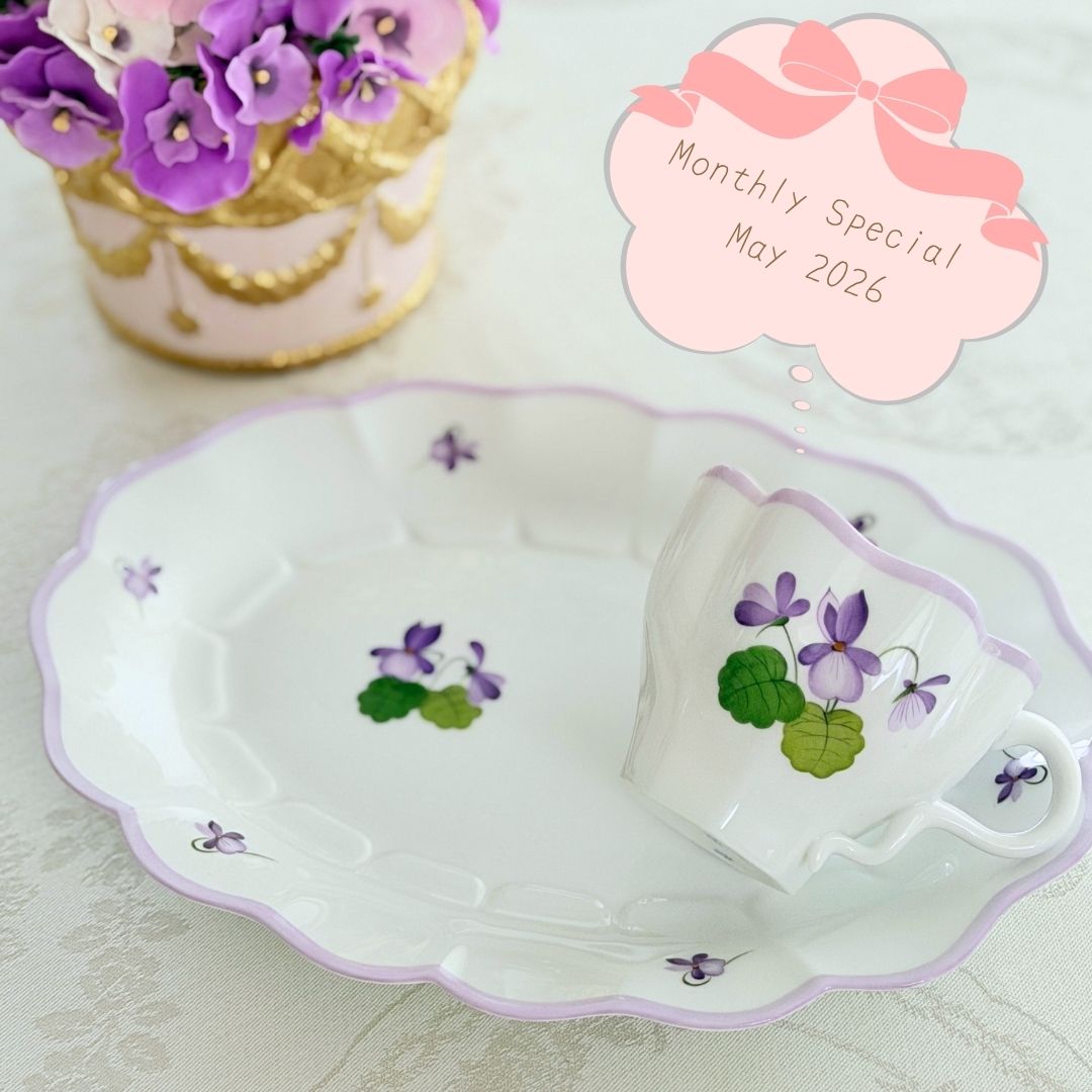 ☆Sold Out☆Monthly Special☆レア☆  Herend ヘレンド　バイオレットライラック　テニスセット