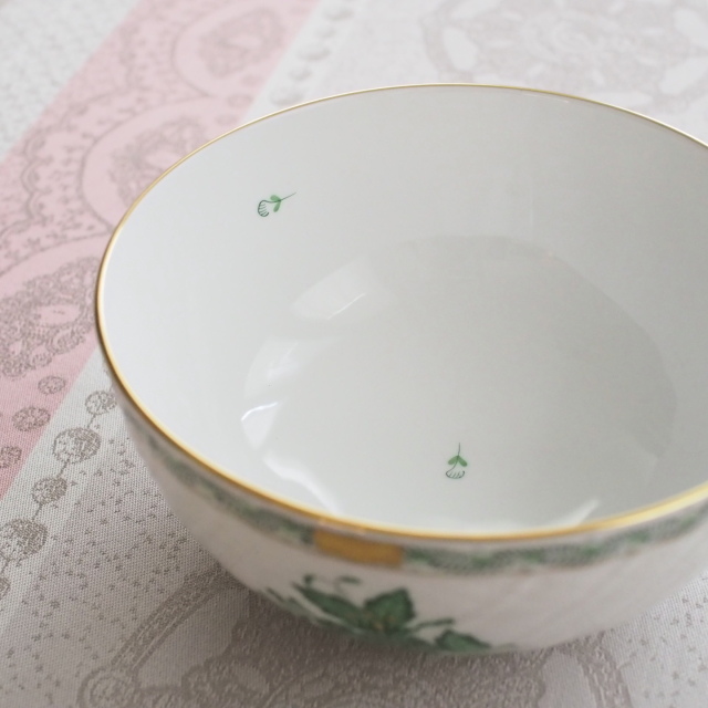 希少✨ヘレンド スラップボウル アポニーグリーン プレート 深皿 ミニ丼 小鉢 希少✨ヘレンド スラップボウル アポニーグリーン プレート 深皿 ミニ