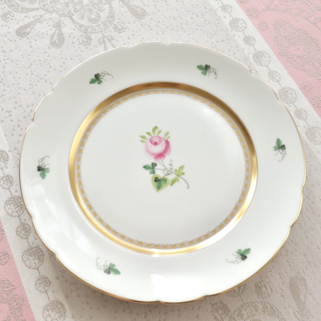 ☆レア☆ヘレンドスペシャル☆　Herend ウィーンの薔薇スペシャルゴールド　デザートプレート