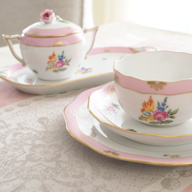 ☆レア☆ Herend ヘレンド ローズチューリップ シュガーポット