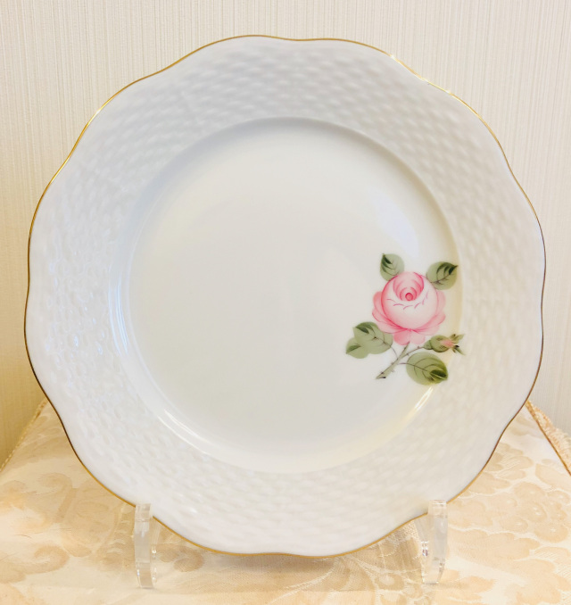 ☆ラスト１点☆レア☆　Herend VGR ヘレンド　ウィーンの薔薇（淡いローズ） ゴールド　デザートプレート　１９cm