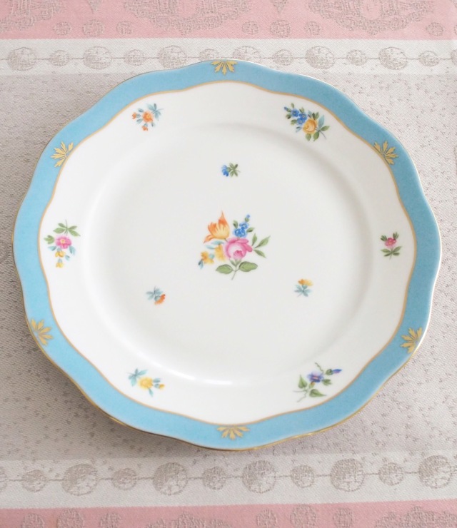 Herend ヘレンド ローズチューリップブルー アンティーク 直径19cm