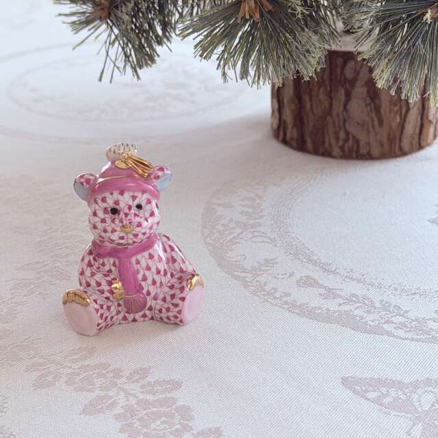 Herend ヘレンド　クリスマスオーナメント　冬支度のくまさん