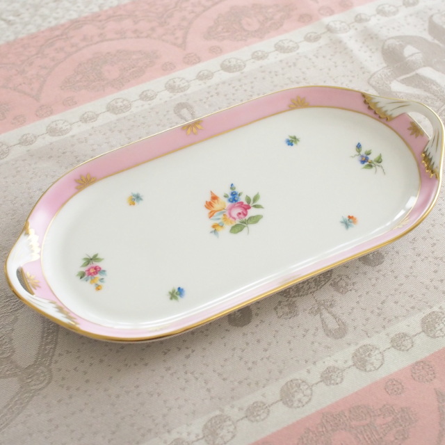 ☆再入荷☆ Herend ヘレンド  ローズチューリップ　ピンク　サービストレイ (*トレイのみ。他のアイテムは別売りです。)