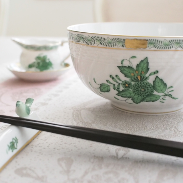 ☆再入荷☆Herend☆ヘレンド ☆アポニーグリーン ラージ丼ボウル