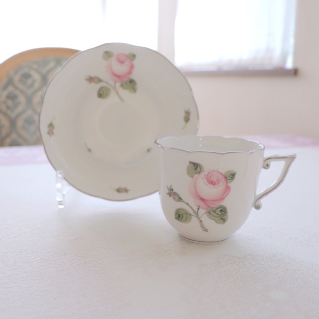 Herend ヘレンド ウィーンの薔薇プラチナ コーヒーカップ