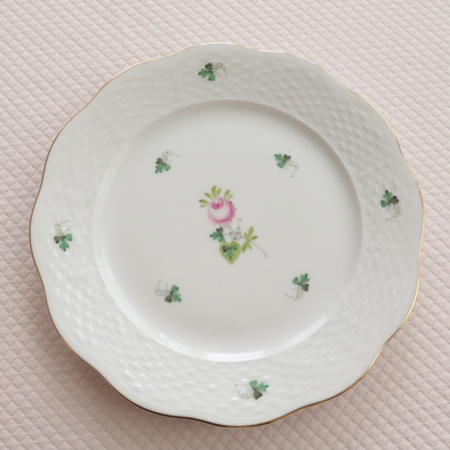 ヘレンド VRHS ウィーンの薔薇シンプルゴールド デザートプレート19cm