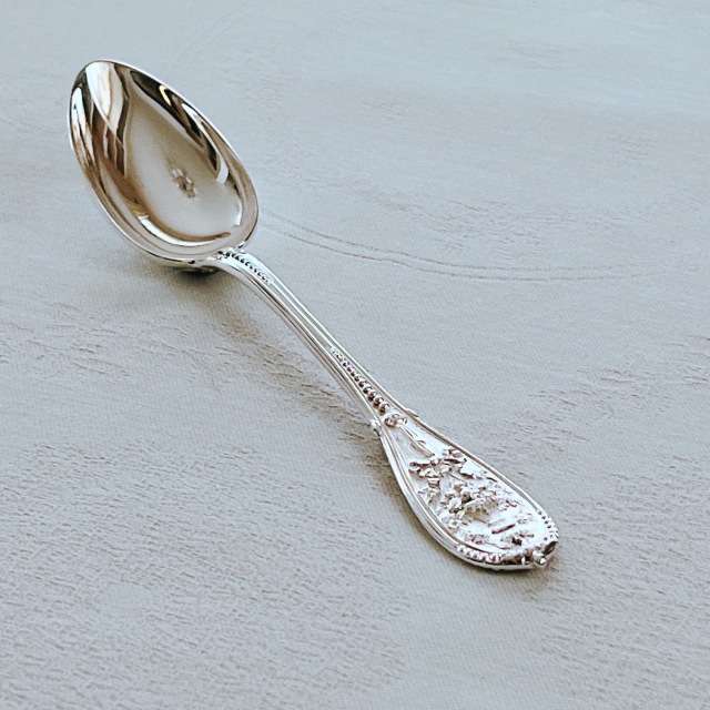 ☆再入荷☆即納品☆　Odiot オディオ　フランス製　スターリングシルバー　デザートスプーン (*注：こちらの商品は各種クーポンご利用いただけません）