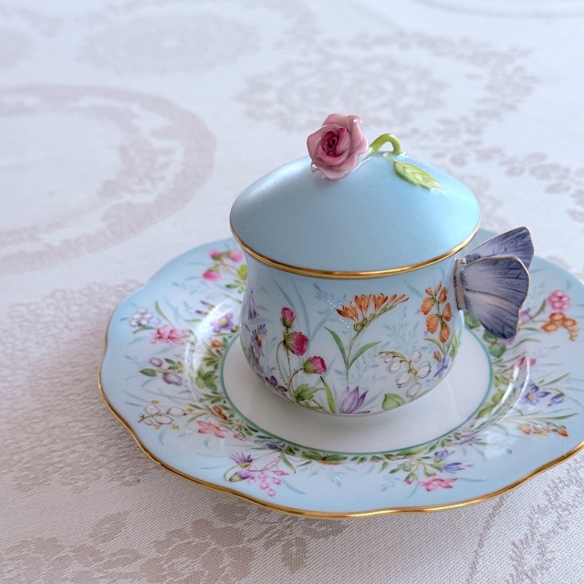 Herend フォーシーズン クリームカップ バタフライハンドル (*クリーム