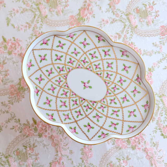 ☆マスターペインター作☆レア☆ Herend ヘレンド セーブル風小薔薇