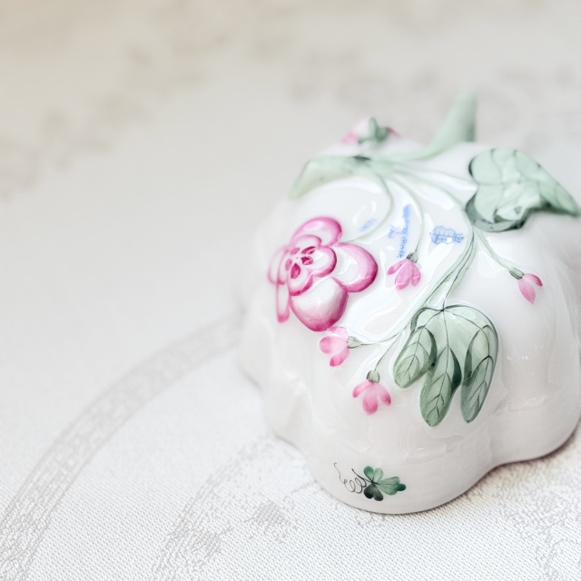 Herend ヘレンド ウィーンの薔薇ピンク オープンシュガーボウル