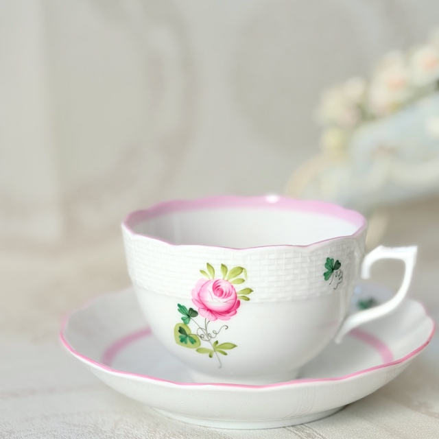 ウィーンの薔薇　ピンク　カップ＆ソーサー　豆皿 ウィーンの薔薇ピンクカップ＆ソーサー豆皿