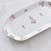 入荷待ち　☆New☆ Herend ウィーンのバラプラチナ　小薔薇シリーズ　サービスプレート