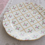 Herend ヘレンド SPROG セーブル風小薔薇金彩  デザートプレート　19cm