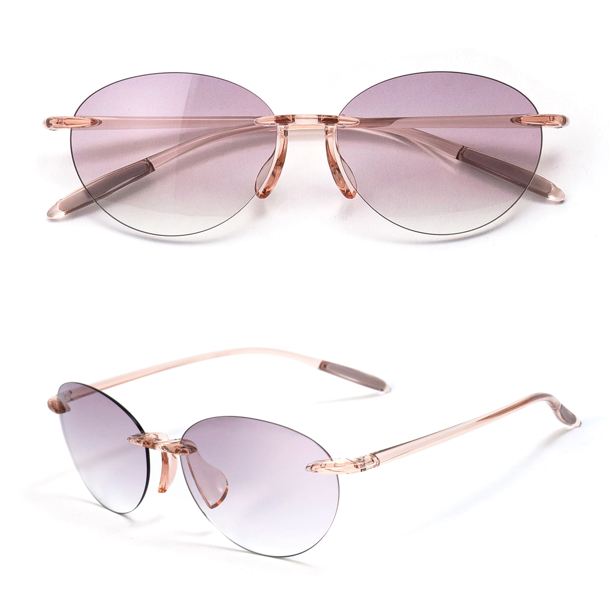 エアーサングラス 空気のように軽いサングラス オーバル AS-5002