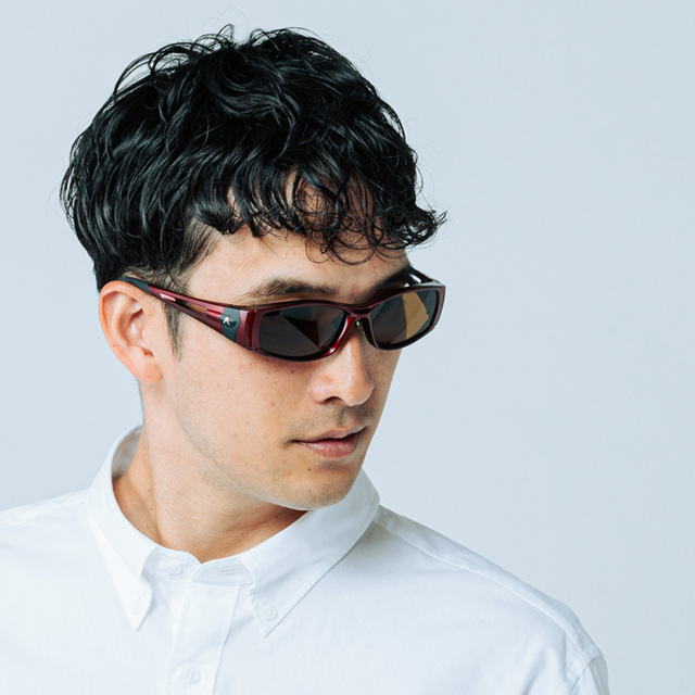 スポーツサングラス 黒 ブラウンレンズ A-FIT 偏光スポーツサングラス 偏光ブラウンレンズ AF-802PBR