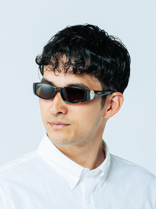 スポーツサングラス 黒 ブラウンレンズ A-FIT 偏光スポーツサングラス 偏光ブラウンレンズ AF-001PBR