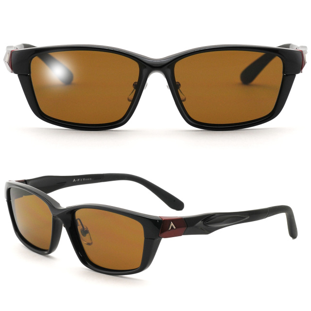 A-FIT 偏光スポーツサングラス 偏光ブラウンレンズ AF-002PBR