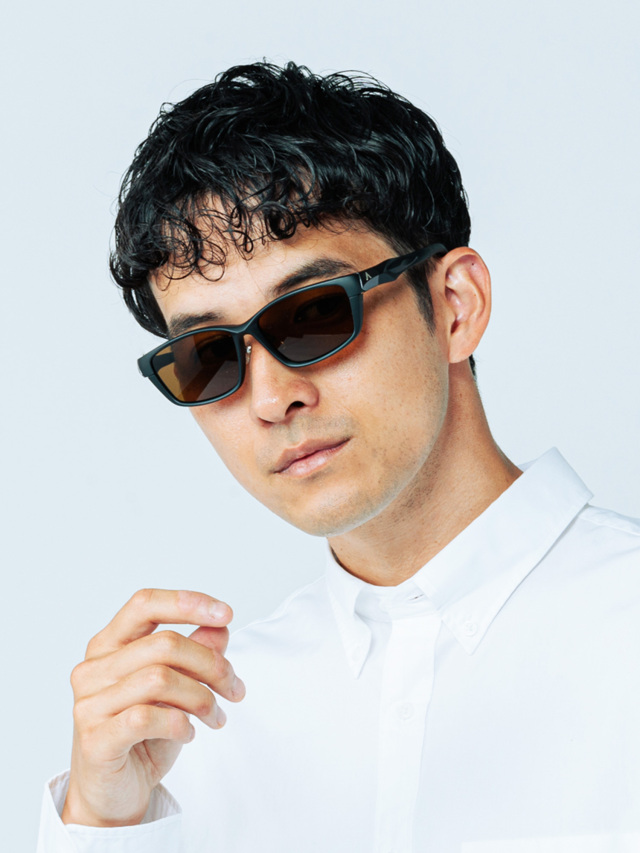 スポーツサングラス ブラウン A-FIT 偏光スポーツサングラス 偏光スモークレンズ AF-002PSM