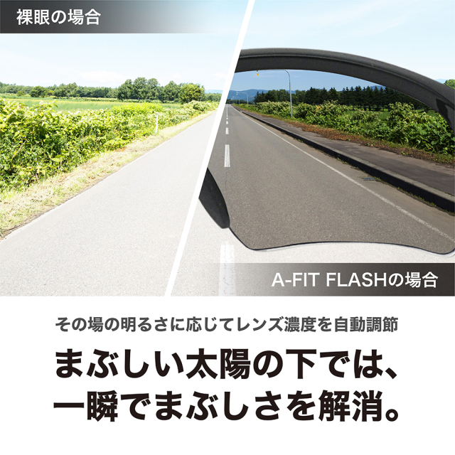 A-FIT（エーフィット） 瞬間調光サングラス 液晶偏光調光レンズ A-FIT FLASH AF-801P