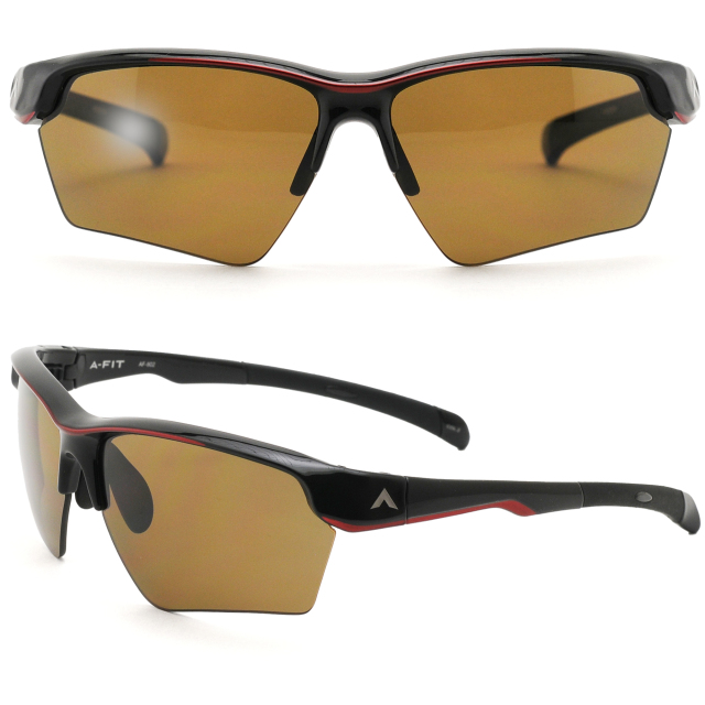 A-FIT 偏光スポーツサングラス 偏光ブラウンレンズ AF-802PBR