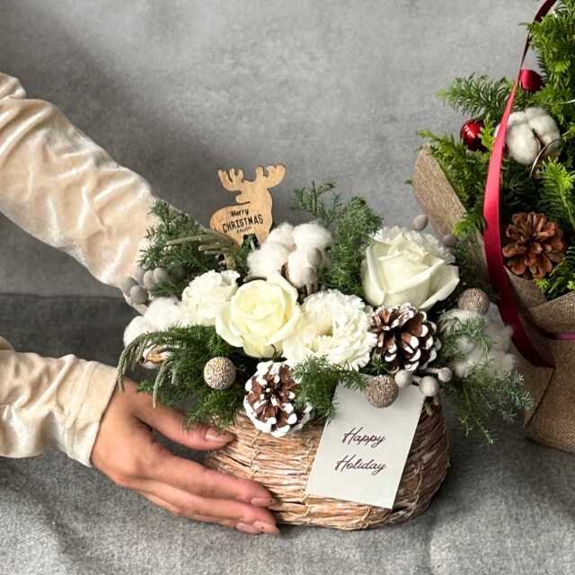 クリスマスアレンジ 【Blanc -ブラン-】