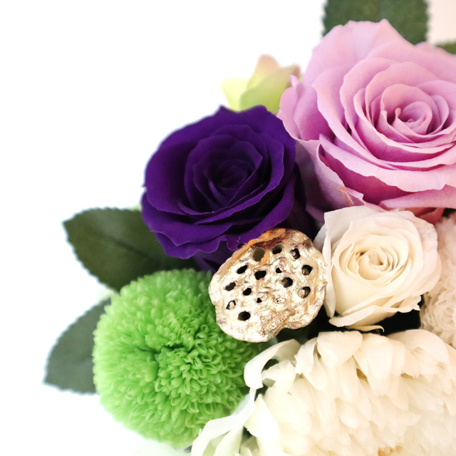 プリザーブドフラワー「memorial purple」