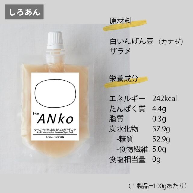 しろあん成分表示