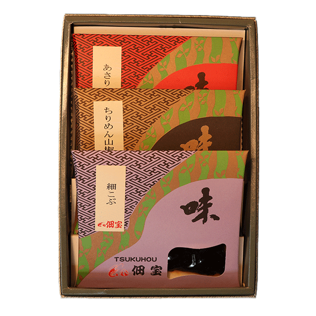 3点入・あさり・細こぶ・ちりめん山椒