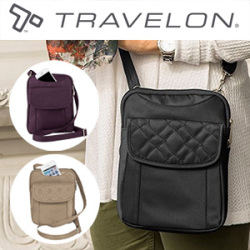 トラベロン社ステッチ柄ミニショルダーバッグ 海外旅行対応盗難防止トラベルショルダーバッグ 通販天国 本店