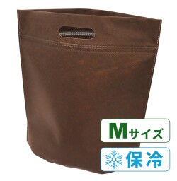 【200枚入】<不織布の保冷バッグ>クールジップバッグ M【ブラウン】