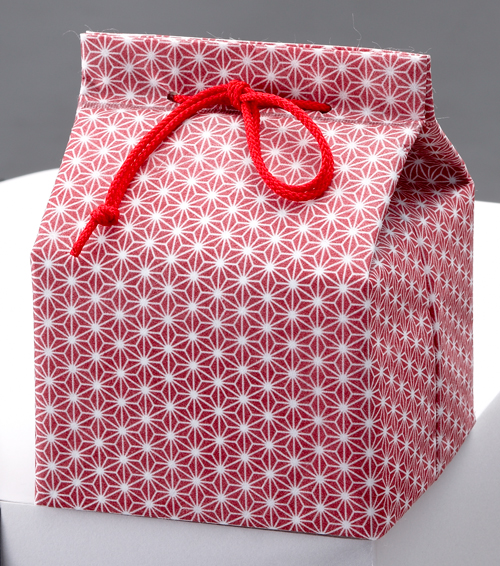 信玄袋　麻の葉 赤(100枚入)