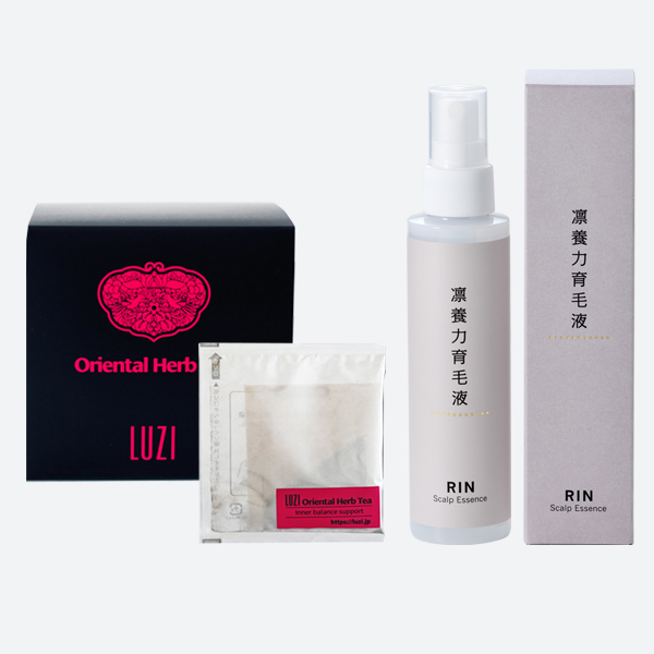 LUZIと凛養力育毛液のセット定期便（オリエンタル・ハーブティー）