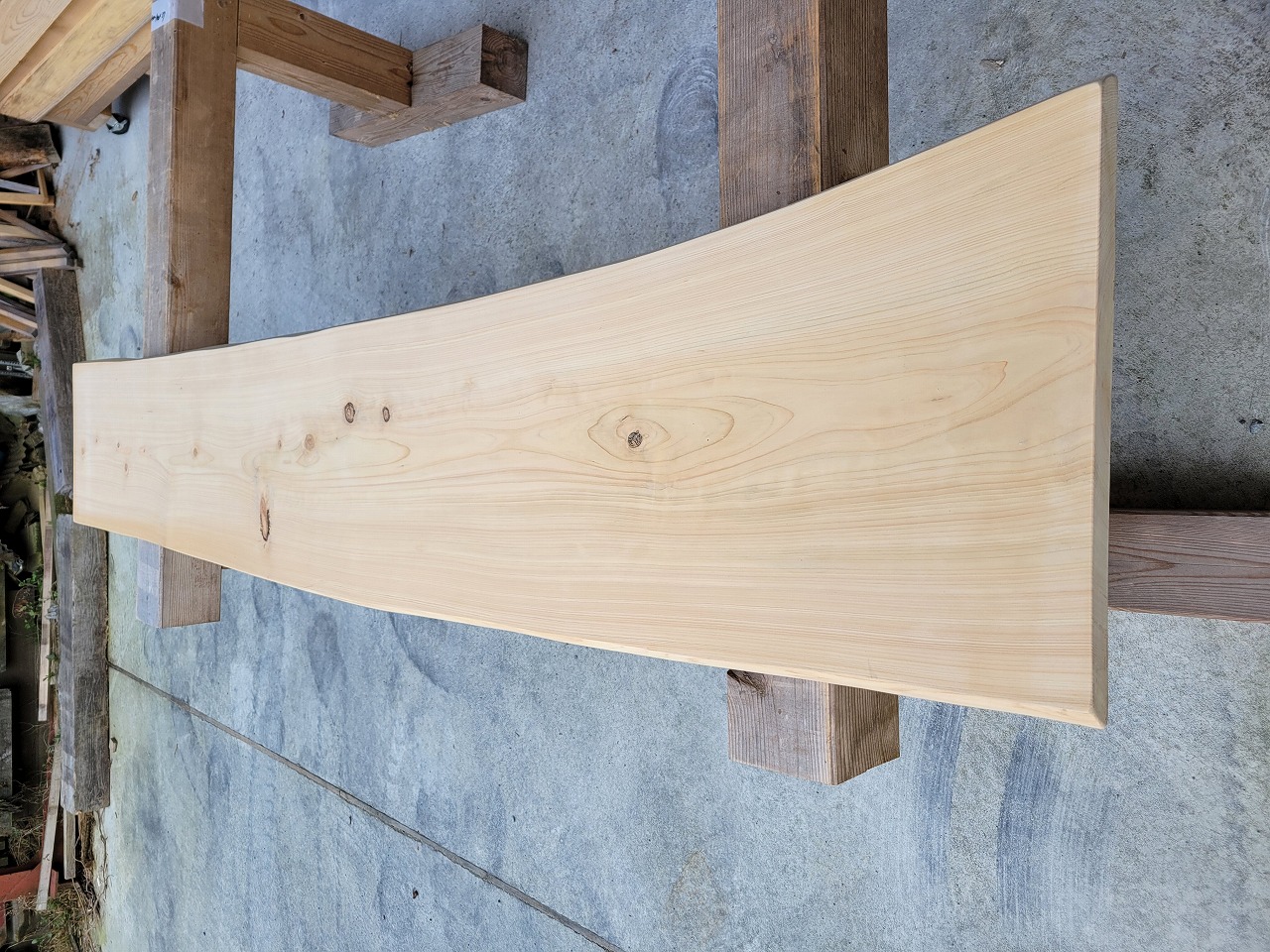 hinoki800 ひのき一枚板 1950×330～400×37ｍｍ
