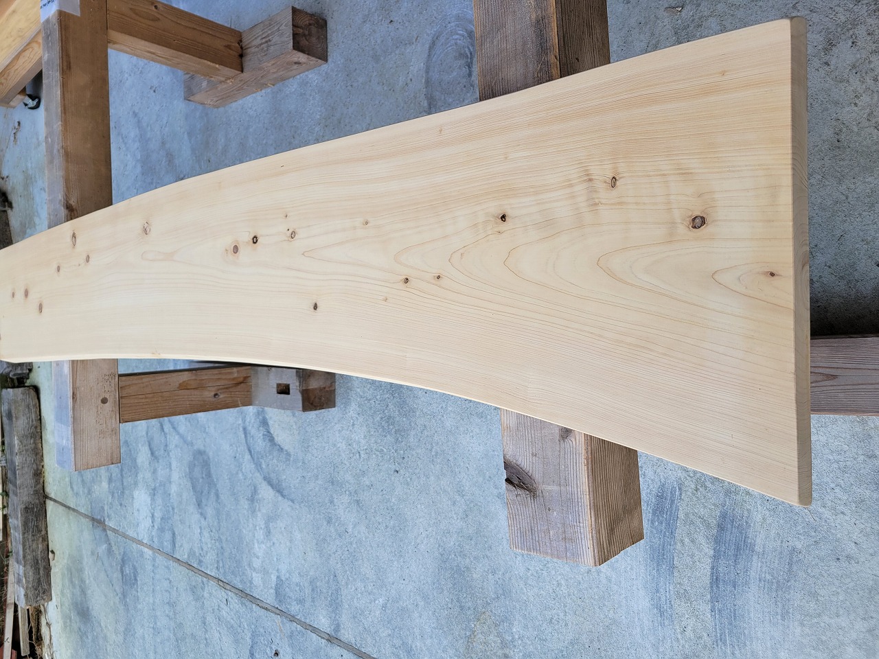 hinoki801 ひのき一枚板 約1940×300～370×40ｍｍ