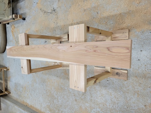 kw024 杉化粧枠材　上小節　約1640×30×150ｍｍ　