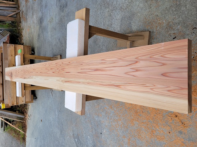kw019 杉化粧枠材　上小節×１　節×１　約3000×30×210ｍｍ