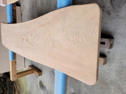 sc004  杉カウンター天板　約2170×30×450～550ｍｍ