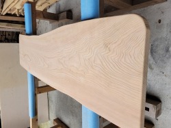 sc005 杉カウンター天板　約2120×40×500～580ｍｍ